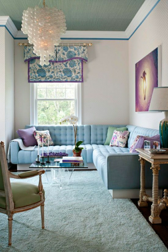 living pastel garden rooms decor inspiration colors pastels purple lounge modern very lavender colours spaces using floral plush homebnc
