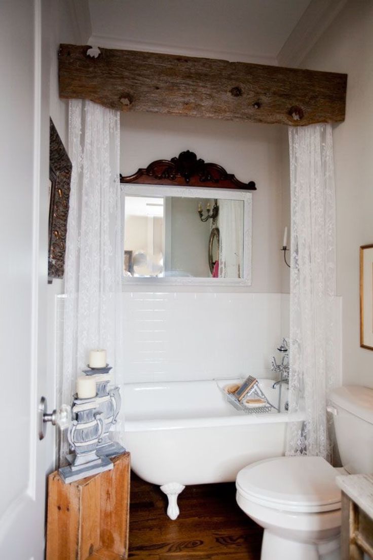 bathroom rustic decor shower curtains beam bath curtain cozy inspiring