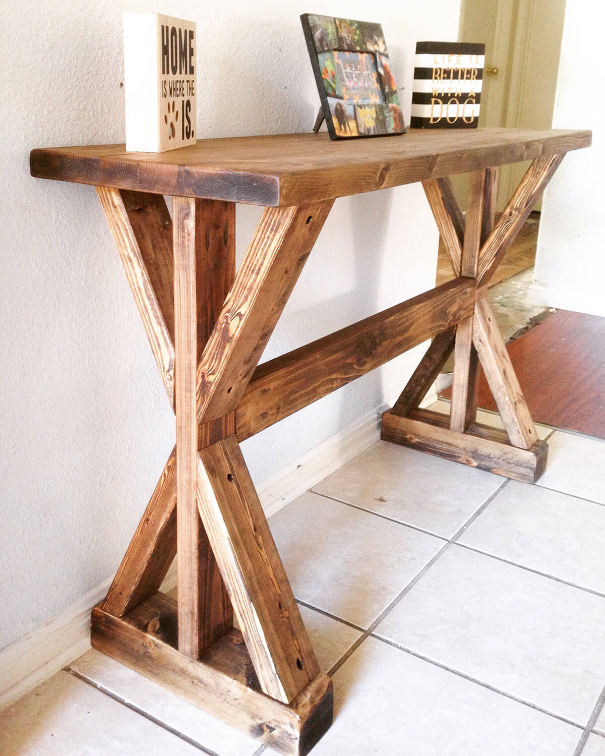 Woodworking entry table