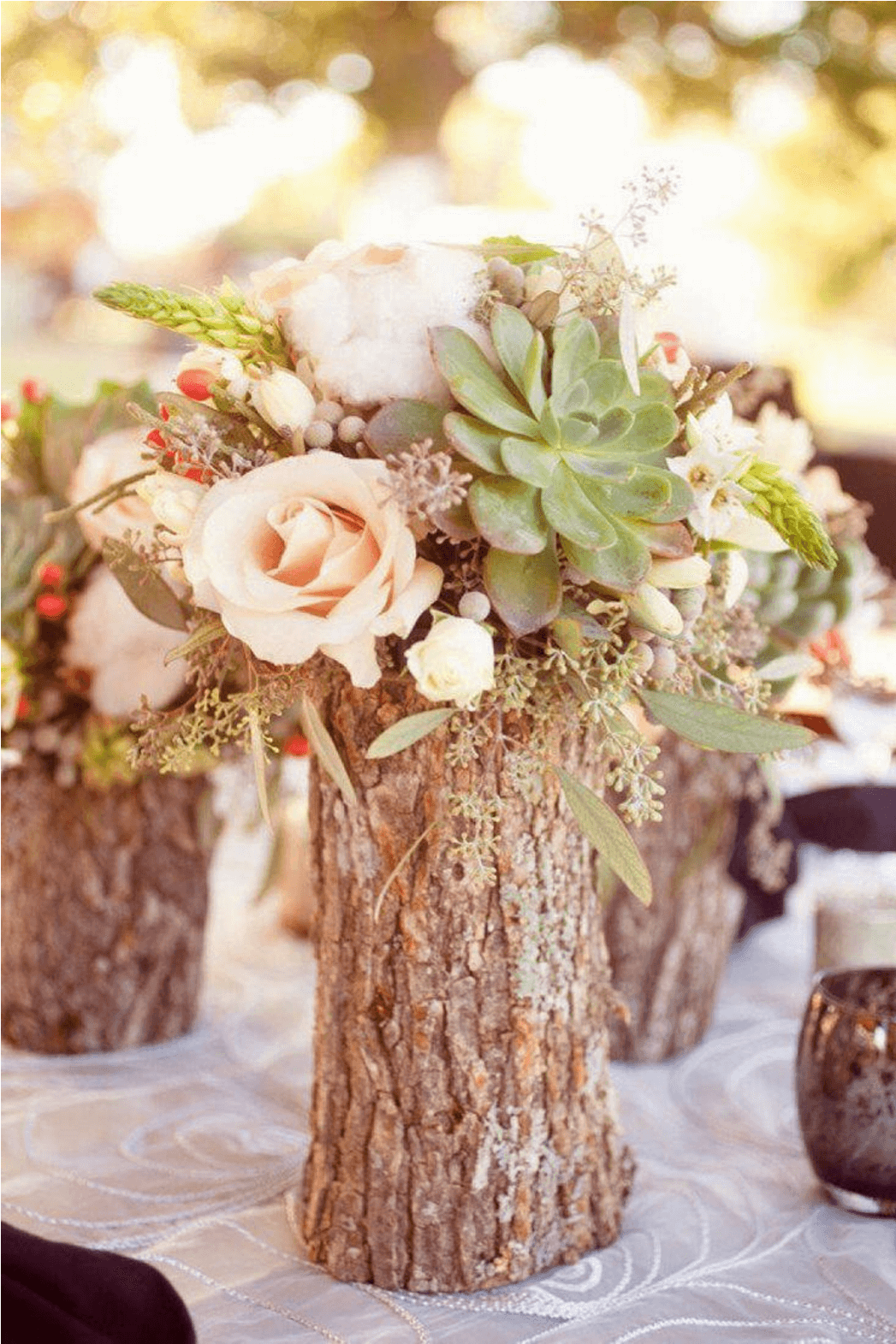 Rustic Wedding Flower Centerpieces - Photos