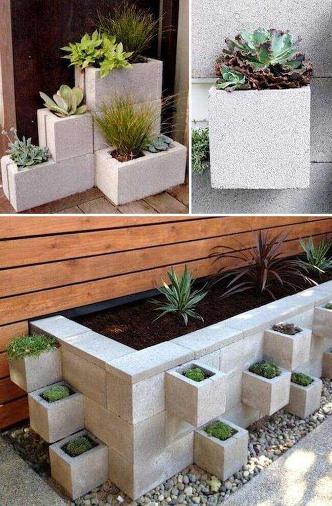 container garden creative designs cinder block homebnc